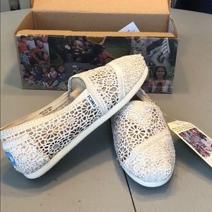Toms Classics Natural Crochet Shoes